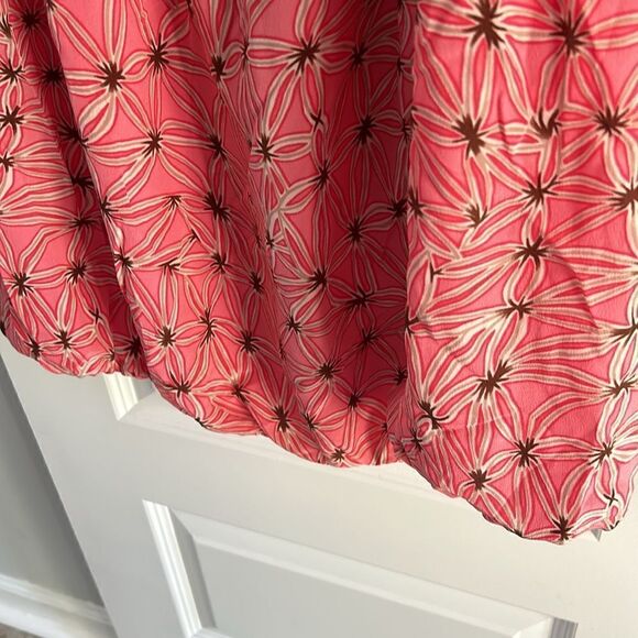 Milly of New York coral pattern silk strapless dress size 6 - Picture 4 of 9